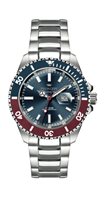 Armbanduhr Pryngeps Herr in Stahl A1097/1 BLU ROSSO